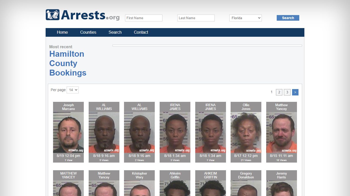 Hamilton County Arrests and Inmate Search